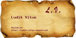 Ludik Vitus névjegykártya